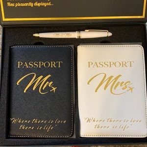Mr. and Mrs. Passport Holders and Pen